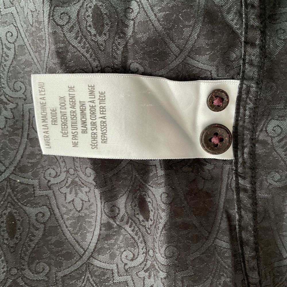 Robert Graham Mens Exclusive Button Down Shirt 2XL Black Renaissance Raphael - Picture 12 of 12